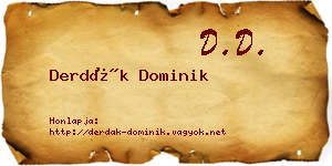 Derdák Dominik névjegykártya