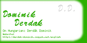 dominik derdak business card